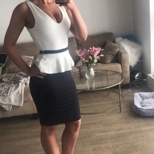 Bebe Peplum Dress size small